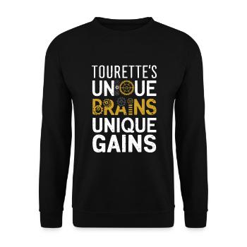 Tourette's Syndrome Awareness Neurodiverse - Unisex Sweatshirt - black - Front - Alina (178cm) & Michal (187cm)