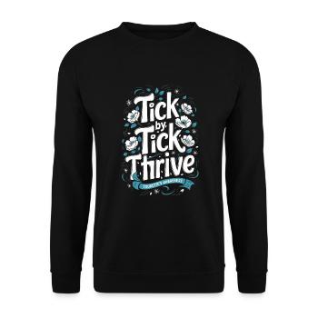 Tourette-syndrom-bewusstsein Neurodiverse - Unisex Pullover - Schwarz - Vorne - Alina (178cm) & Michal (187cm)