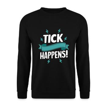 Tourette's Syndrome Awareness Neurodiverse - Unisex Sweatshirt - black - Front - Alina (178cm) & Michal (187cm)