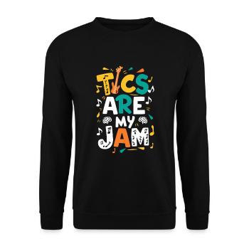 Tourette's Syndrome Awareness Neurodiverse - Unisex Sweatshirt - black - Front - Alina (178cm) & Michal (187cm)
