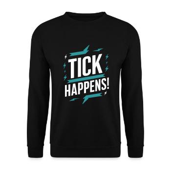 Tourette's Syndrome Awareness Neurodiverse - Unisex Sweatshirt - black - Front - Alina (178cm) & Michal (187cm)