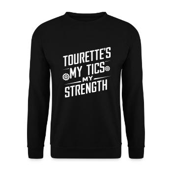 Tourette's Syndrome Awareness Neurodiverse - Unisex Sweatshirt - black - Front - Alina (178cm) & Michal (187cm)