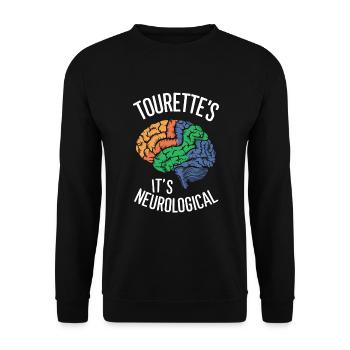 Tourette-syndrom-bewusstsein Neurodiverse - Unisex Pullover - Schwarz - Vorne - Alina (178cm) & Michal (187cm)