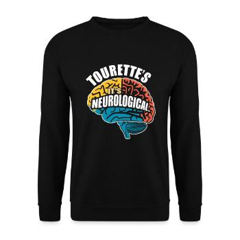 Tourette's Syndrome Awareness Neurodiverse - Unisex Sweatshirt - black - Front - Alina (178cm) & Michal (187cm)