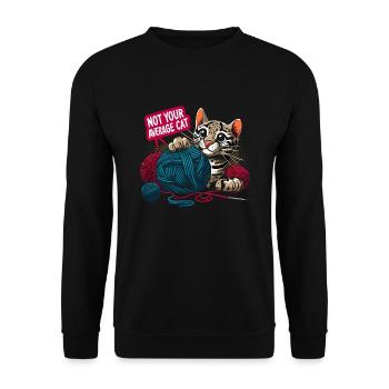 Ozelot Wild Cat Exotic Pets Jungle Big Cat - Unisex Pullover - Schwarz - Vorne - Alina (178cm) & Michal (187cm)