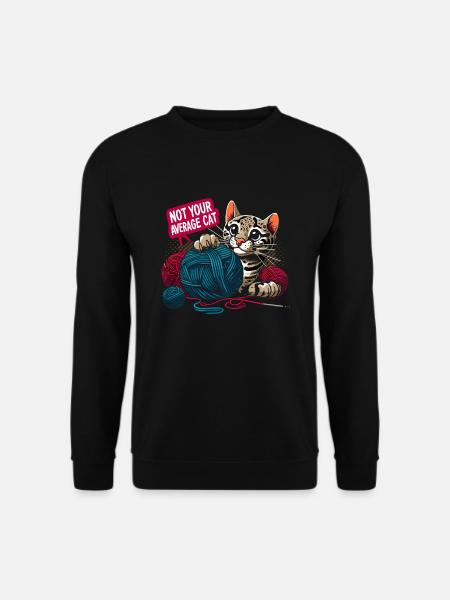 Ozelot Wild Cat Exotic Pets Jungle Big Cat - Unisex Pullover - Schwarz