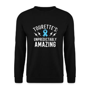 Tourette's Syndrome Awareness Neurodiverse - Unisex Sweatshirt - black - Front - Alina (178cm) & Michal (187cm)
