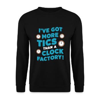 Tourette-syndrom-bewusstsein Neurodiverse - Unisex Pullover - Schwarz - Vorne - Alina (178cm) & Michal (187cm)