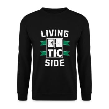 Tourette's Syndrome Awareness Neurodiverse - Unisex Sweatshirt - black - Front - Alina (178cm) & Michal (187cm)