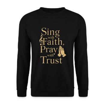 Musique chorale Chant religieux Musique confessionnelle - Sweat-shirt Unisexe - noir - Devant - Alina (178cm) & Michal (187cm)