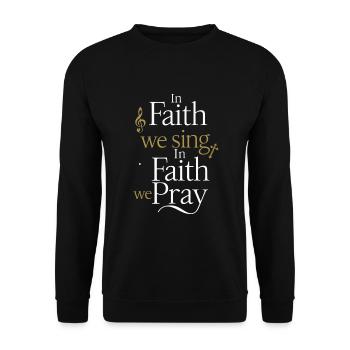 Chormusik Religiöser Gesang Glaubensbasierte Musik - Unisex Pullover - Schwarz - Vorne - Alina (178cm) & Michal (187cm)