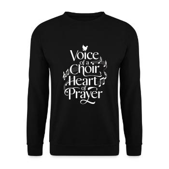 Chormusik Religiöser Gesang Glaubensbasierte Musik - Unisex Pullover - Schwarz - Vorne - Alina (178cm) & Michal (187cm)