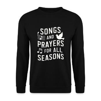 Chormusik Religiöser Gesang Glaubensbasierte Musik - Unisex Pullover - Schwarz - Vorne - Alina (178cm) & Michal (187cm)
