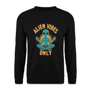méditation, pleine conscience, relaxation et - Sweat-shirt Unisexe - noir - Devant - Alina (178cm) & Michal (187cm)