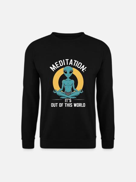 meditation, mindfulness, relaxation and - Unisex Sweatshirt - black
