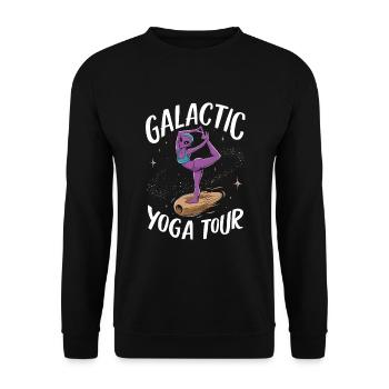 méditation, pleine conscience, relaxation et - Sweat-shirt Unisexe - noir - Devant - Alina (178cm) & Michal (187cm)