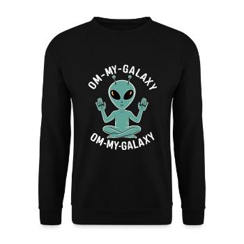 méditation, pleine conscience, relaxation et - Sweat-shirt Unisexe - noir - Devant - Alina (178cm) & Michal (187cm)