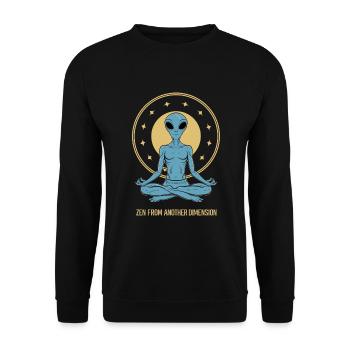 méditation, pleine conscience, relaxation et - Sweat-shirt Unisexe - noir - Devant - Alina (178cm) & Michal (187cm)
