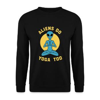 méditation, pleine conscience, relaxation et - Sweat-shirt Unisexe - noir - Devant - Alina (178cm) & Michal (187cm)