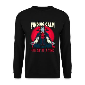 Meditation, Achtsamkeit, Entspannung, Innerer - Unisex Pullover - Schwarz - Vorne - Alina (178cm) & Michal (187cm)