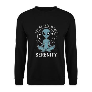 méditation, pleine conscience, relaxation et - Sweat-shirt Unisexe - noir - Devant - Alina (178cm) & Michal (187cm)