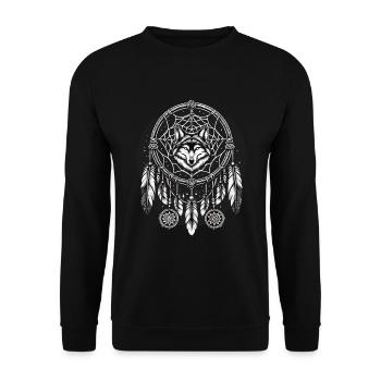 Dream Catcher Bohemian Spiritual Dreamcatcher - Unisex Pullover - Schwarz - Vorne - Alina (178cm) & Michal (187cm)
