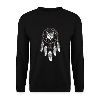 Attrape-rêves Attrape-rêves spirituel bohème - Sweat-shirt Unisexe - noir - Devant - Alina (178cm) & Michal (187cm)