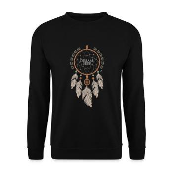 Attrape-rêves Attrape-rêves spirituel bohème - Sweat-shirt Unisexe - noir - Devant - Alina (178cm) & Michal (187cm)