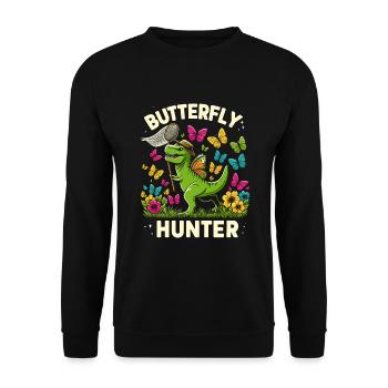 Bonsai Master T-Rex Dinosaur Gardening for - Unisex Sweatshirt - black - Front - Alina (178cm) & Michal (187cm)
