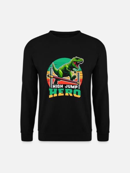 Espace des dinosaures astronautes de Rex aux yeux d’escalier - Sweat-shirt Unisexe - noir