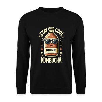Vorteile Von Kombucha Für Brewer Maker Tea Lover - Unisex Pullover - Schwarz - Vorne - Alina (178cm) & Michal (187cm)