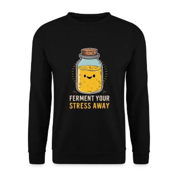 Benefits of Kombucha for Brewer Maker Tea Lover - Unisex Sweatshirt - black - Front - Alina (178cm) & Michal (187cm)