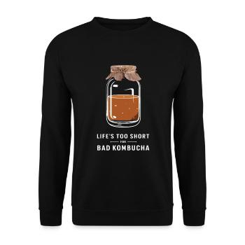 Vorteile Von Kombucha Für Brewer Maker Tea Lover - Unisex Pullover - Schwarz - Vorne - Alina (178cm) & Michal (187cm)