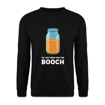 Benefits of Kombucha for Brewer Maker Tea Lover - Unisex Sweatshirt - black - Front - Alina (178cm) & Michal (187cm)