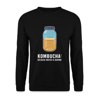 Vorteile Von Kombucha Für Brewer Maker Tea Lover - Unisex Pullover - Schwarz - Vorne - Alina (178cm) & Michal (187cm)