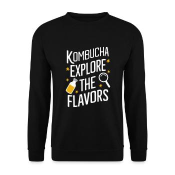 Vorteile Von Kombucha Für Brewer Maker Tea Lover - Unisex Pullover - Schwarz - Vorne - Alina (178cm) & Michal (187cm)