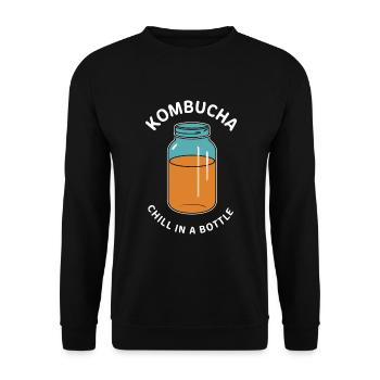 Vorteile Von Kombucha Für Brewer Maker Tea Lover - Unisex Pullover - Schwarz - Vorne - Alina (178cm) & Michal (187cm)