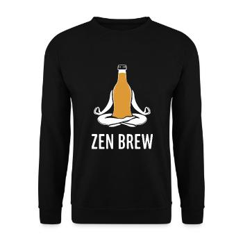 Benefits of Kombucha for Brewer Maker Tea Lover - Unisex Sweatshirt - black - Front - Alina (178cm) & Michal (187cm)