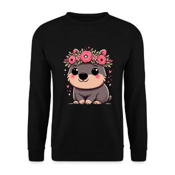 Se sentir Wombat-Tastic aujourd’hui - Wombat drôle - Sweat-shirt Unisexe - noir - Devant - Alina (178cm) & Michal (187cm)