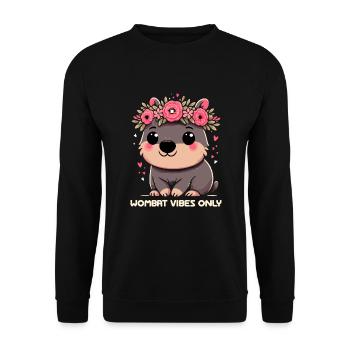 Se sentir Wombat-Tastic aujourd’hui - Wombat drôle - Sweat-shirt Unisexe - noir - Devant - Alina (178cm) & Michal (187cm)