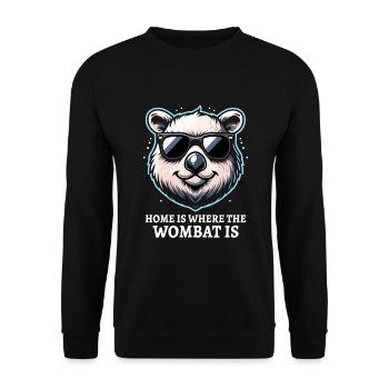 Se sentir Wombat-Tastic aujourd’hui - Wombat drôle - Sweat-shirt Unisexe - noir - Devant - Alina (178cm) & Michal (187cm)