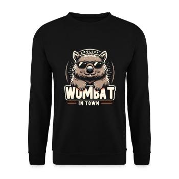 Se sentir Wombat-Tastic aujourd’hui - Wombat drôle - Sweat-shirt Unisexe - noir - Devant - Alina (178cm) & Michal (187cm)