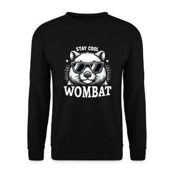 Se sentir Wombat-Tastic aujourd’hui - Wombat drôle - Sweat-shirt Unisexe - noir - Devant - Alina (178cm) & Michal (187cm)