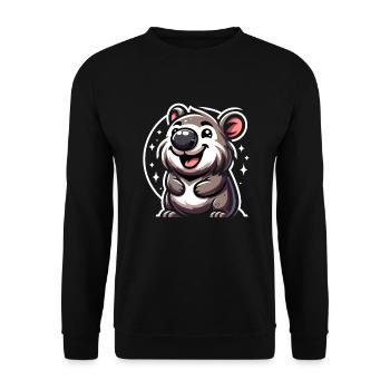 Se sentir Wombat-Tastic aujourd’hui - Wombat drôle - Sweat-shirt Unisexe - noir - Devant - Alina (178cm) & Michal (187cm)