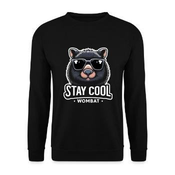 Se sentir Wombat-Tastic aujourd’hui - Wombat drôle - Sweat-shirt Unisexe - noir - Devant - Alina (178cm) & Michal (187cm)