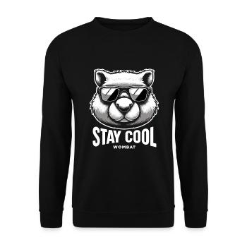 Se sentir Wombat-Tastic aujourd’hui - Wombat drôle - Sweat-shirt Unisexe - noir - Devant - Alina (178cm) & Michal (187cm)