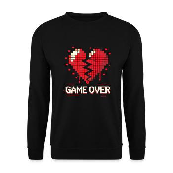 Gaming Emo Retro Games Pixel Art Goth Aesthetic - Unisex Sweatshirt - black - Front - Alina (178cm) & Michal (187cm)