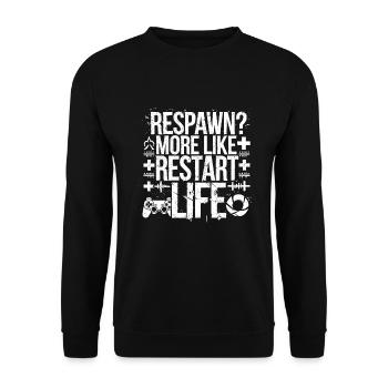Gaming Emo Retro Games Pixel Art Goth Aesthetic - Unisex Sweatshirt - black - Front - Alina (178cm) & Michal (187cm)