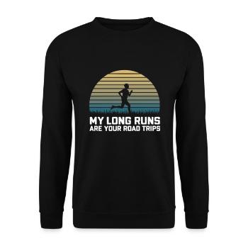 Ultra Running Ultramarathon Runner Marathoner - Unisex Sweatshirt - black - Front - Alina (178cm) & Michal (187cm)