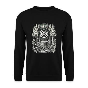 Maîtres du lancer de hache pour une pratique précise de la cible - Sweat-shirt Unisexe - noir - Devant - Alina (178cm) & Michal (187cm)